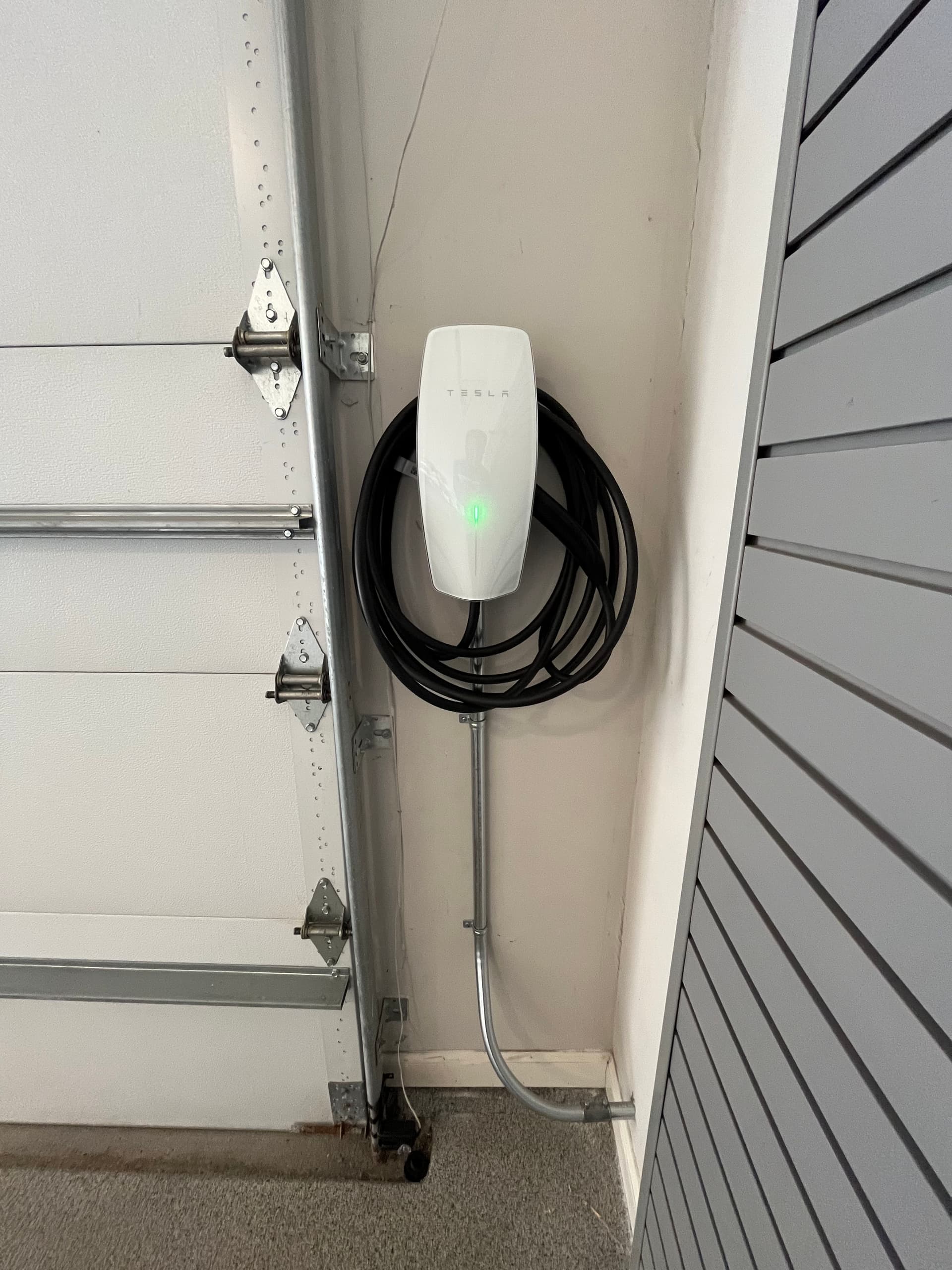 Tesla Level 2 EV Charger Installed Right Where It Needs to Be image